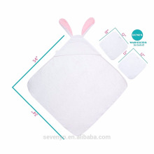 PremiumTowels Secar Rapidamente Pele Sensível tamanho Personalizado Animal rosto 100% bambu bebê toalha com capuz